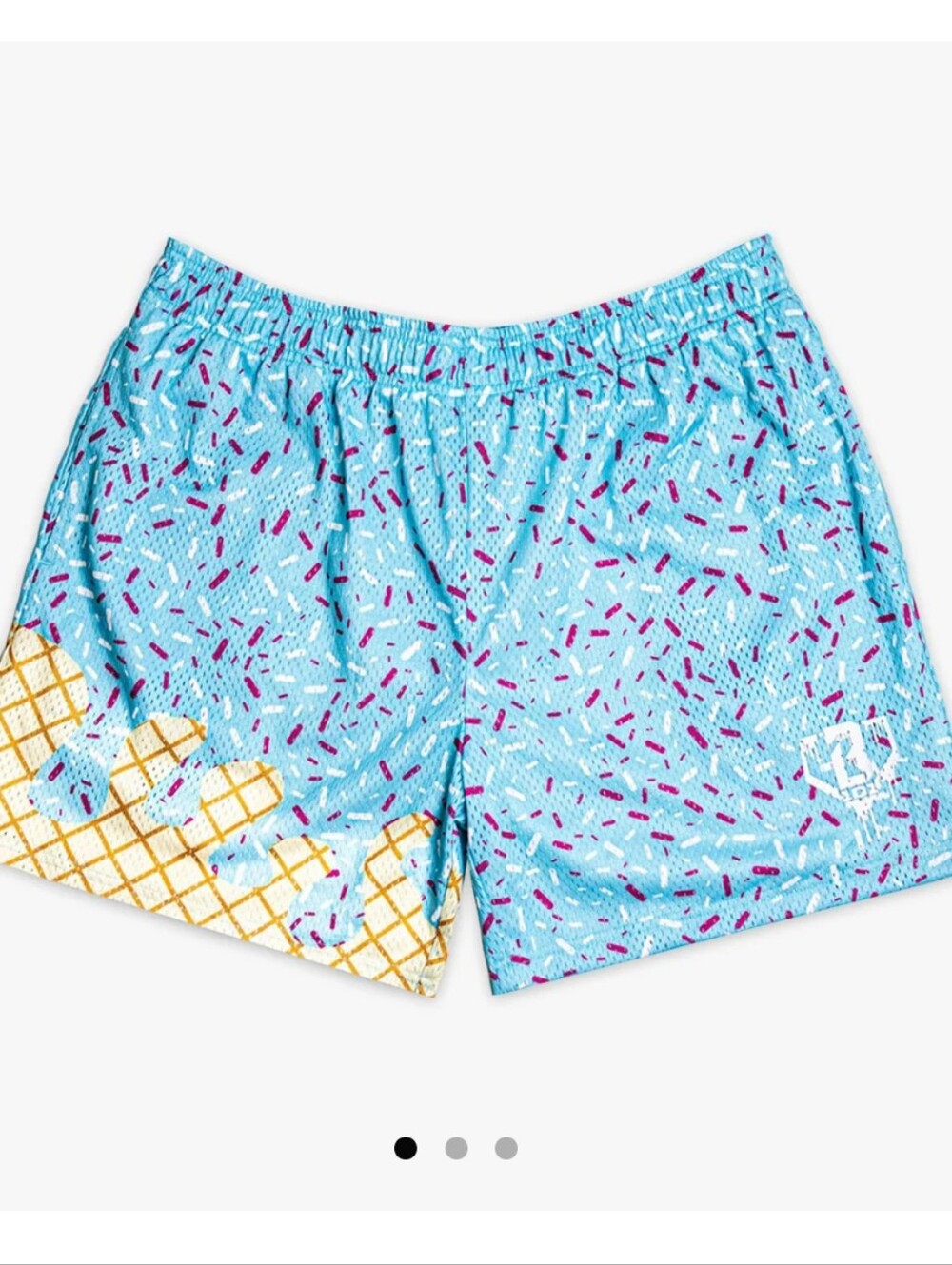 Baseball Lifestyle 101 Ice Cream Cotton Candy Mesh Shorts Blue Small BL101